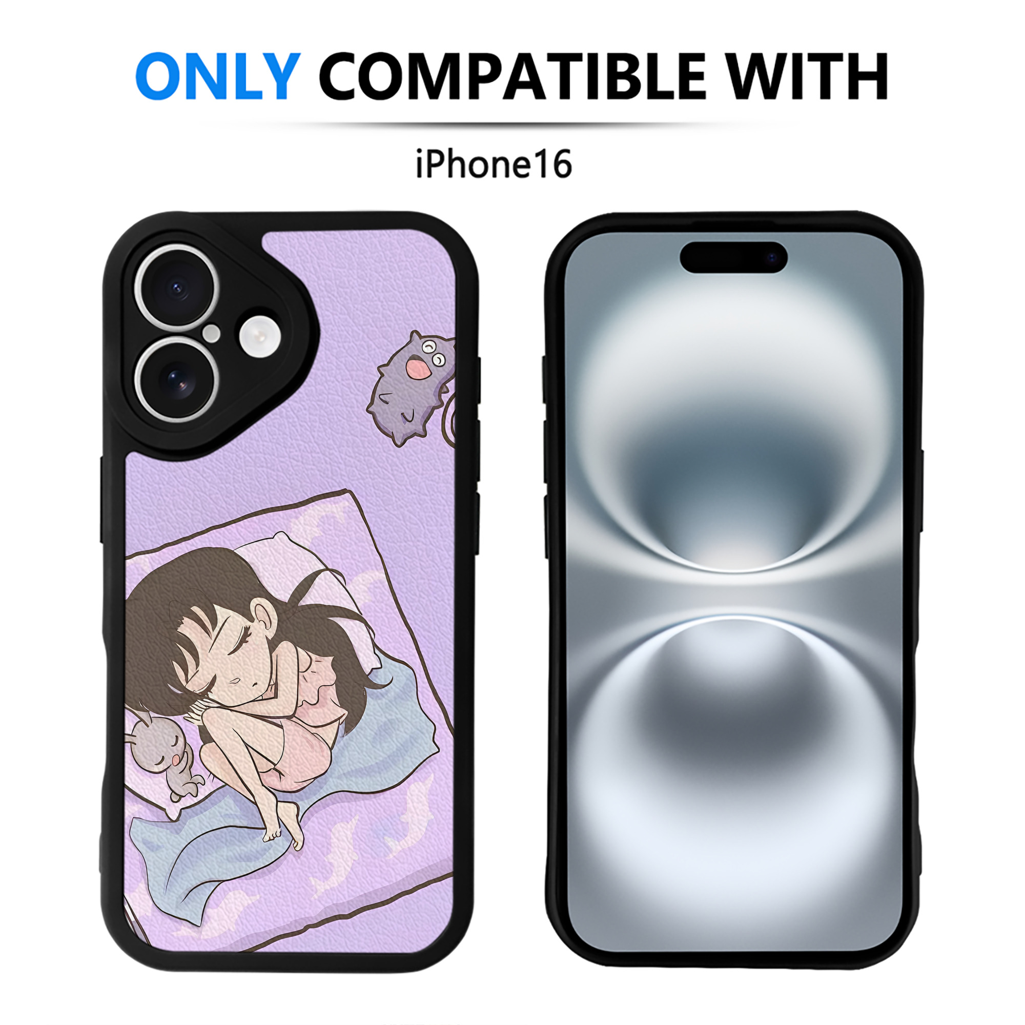 （画像用） 名探偵コナン Detective Conan 【iPhone 16シリーズ対応】シリコンスマホケース（レザー調） 材質：シリコン